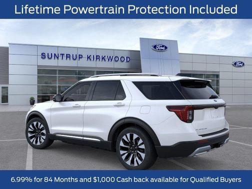 White 2026 Ford Explorer Platinum