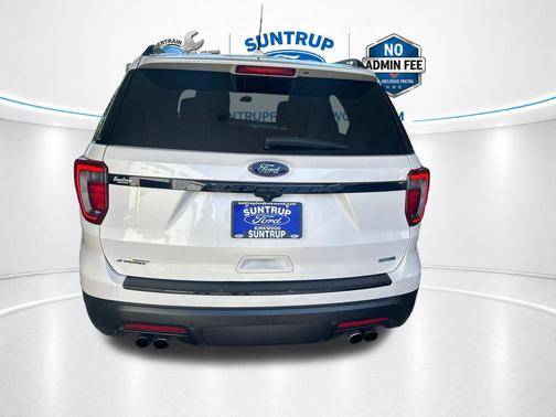 White Platinum Clearcoat Metallic 2018 Ford Explorer sport