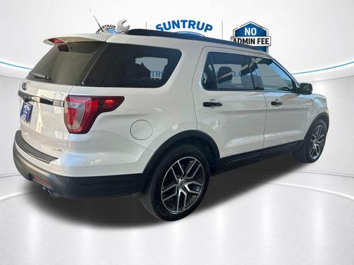 White Platinum Clearcoat Metallic 2018 Ford Explorer sport