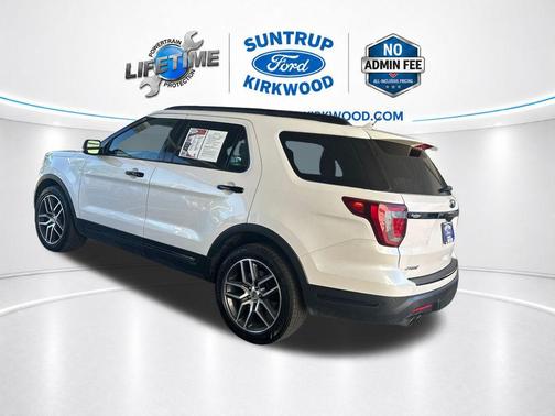 White Platinum Clearcoat Metallic 2018 Ford Explorer sport