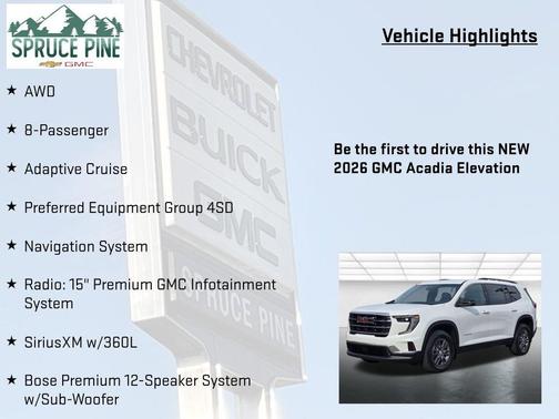 2026 GMC Acadia Elevation AWD