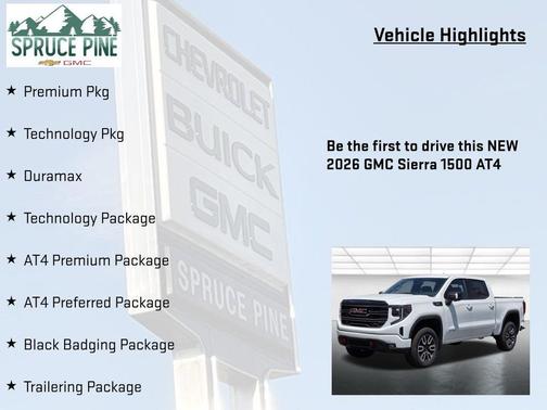 Summit White 2026 GMC Sierra 1500 AT4