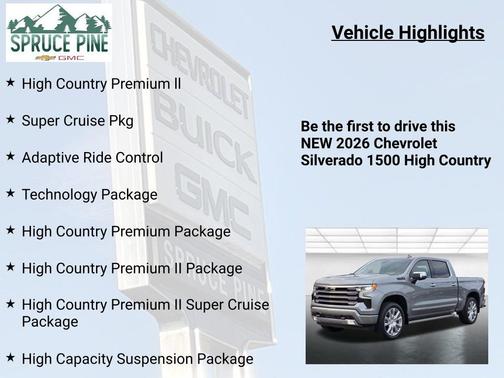 Sterling Gray Metallic 2026 Chevrolet Silverado 1500 High Country