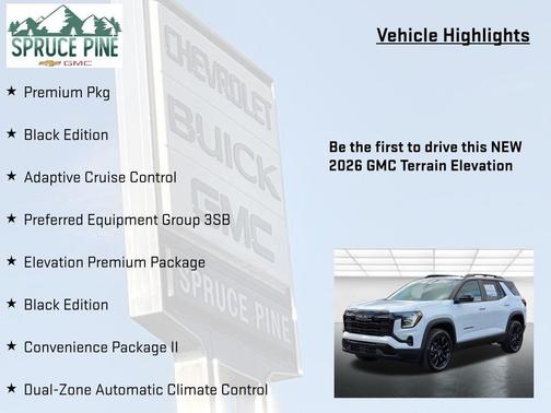 Summit White 2026 GMC Terrain AWD Elevation