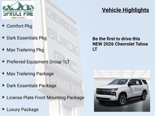 Summit White 2026 Chevrolet Tahoe LT