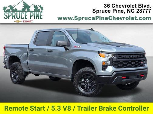 Sterling Gray Metallic 2026 Chevrolet Silverado 1500 Custom Trail Boss