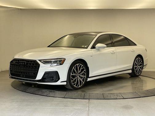 Glacier White Metallic 2023 Audi A8 L 55 TFSI quattro Tiptronic