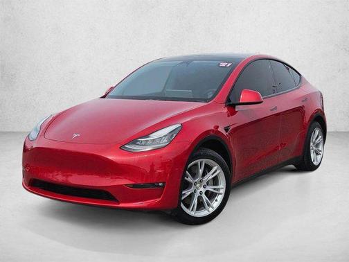 Red 2021 Tesla Model Y Long Range Dual Motor All-Wheel Drive