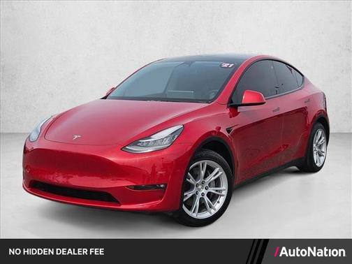 Red 2021 Tesla Model Y Long Range Dual Motor All-Wheel Drive
