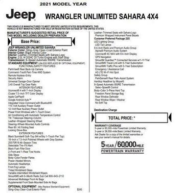 2021 Jeep Wrangler Unlimited Sahara