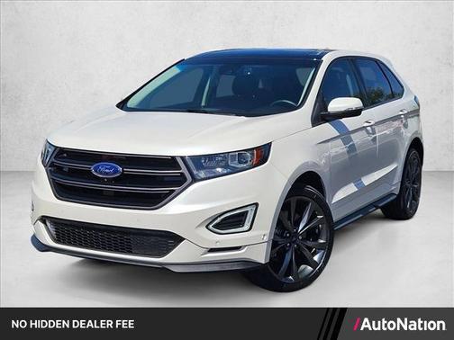 White Platinum Metallic Tri-Coat 2015 Ford Edge Sport