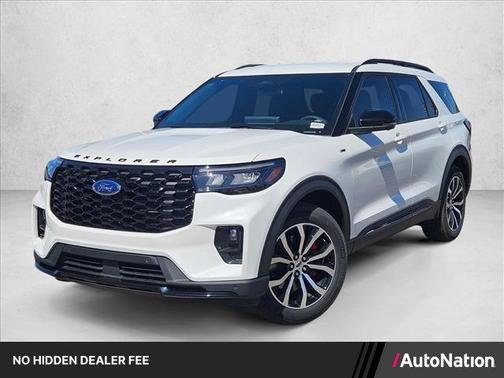 Star White Metallic Tri-Coat 2025 Ford Explorer ST-Line