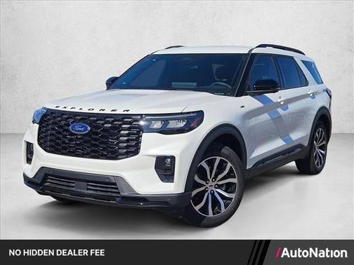Star White Metallic Tri-Coat 2025 Ford Explorer ST-Line