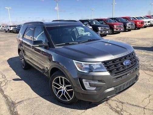 White Platinum Metallic Tri-Coat 2017 Ford Explorer sport