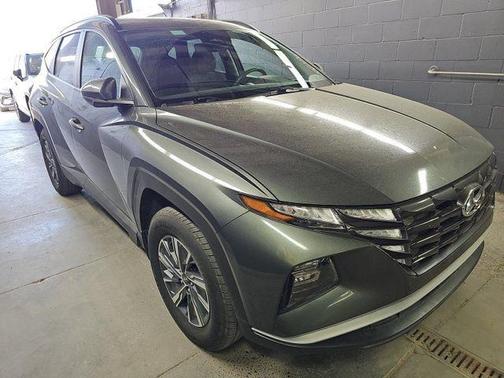 Amazon Gray 2024 Hyundai TUCSON Hybrid Blue