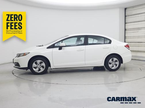 White 2015 Honda Civic LX