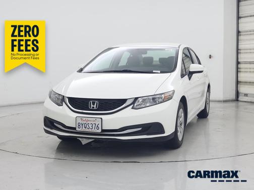 White 2015 Honda Civic LX