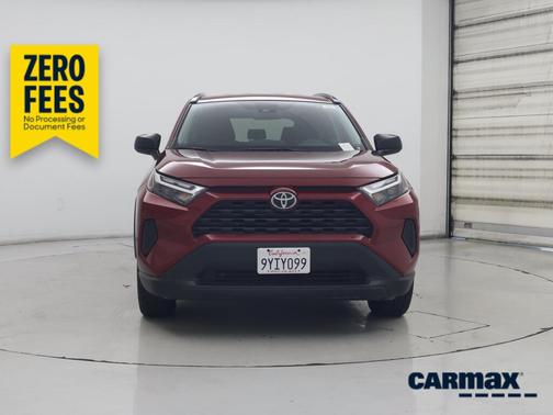 Red 2025 Toyota RAV4 Hybrid LE