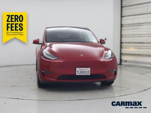 Red 2023 Tesla Model Y Long Range