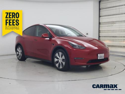 Red 2023 Tesla Model Y Long Range