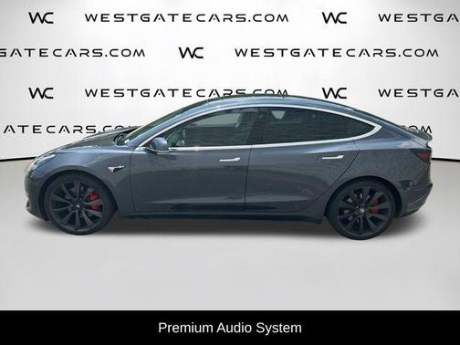 Gray 2020 Tesla Model 3 Performance
