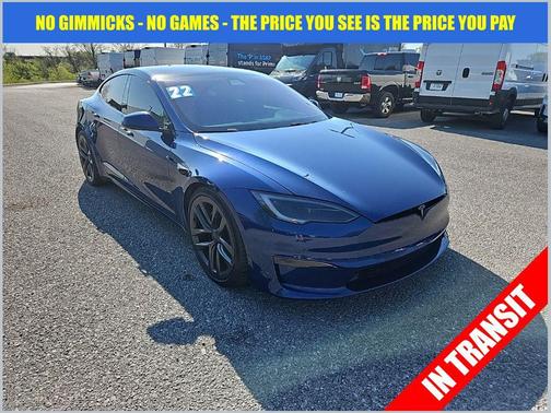Deep Blue Metallic 2022 Tesla Model S Plaid