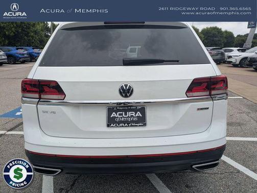 Pure White 2021 Volkswagen Atlas 3.6L SE w/Technology