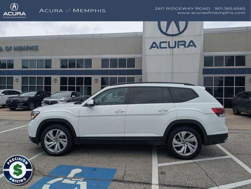 Pure White 2021 Volkswagen Atlas 3.6L SE w/Technology