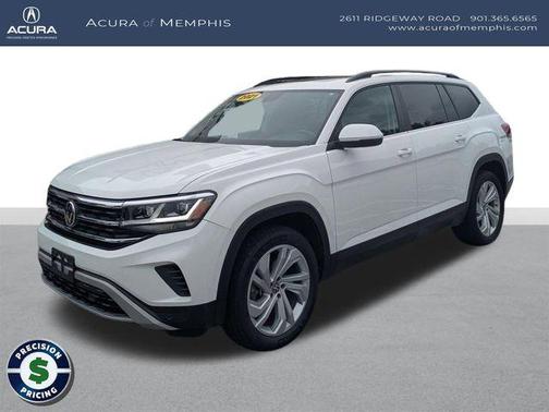 Pure White 2021 Volkswagen Atlas 3.6L SE w/Technology