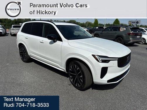 Crystal White Pearl 2026 Volvo XC90 Plug-In Hybrid T8 Ultra Dark Theme 7-Seater