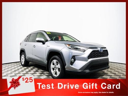Silver Sky Metallic 2021 Toyota RAV4 Hybrid XLE
