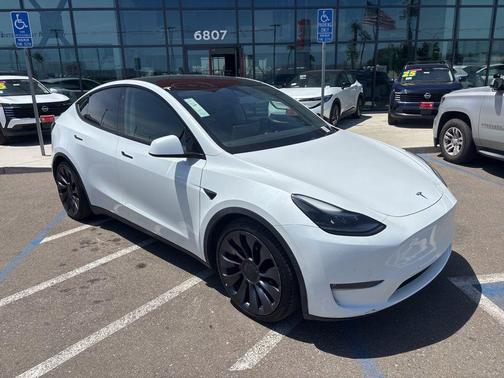 Pearl White Multi-Coat 2021 Tesla Model Y Performance Dual Motor All-Wheel Drive