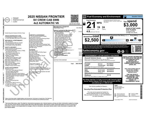 2025 Nissan Frontier SV