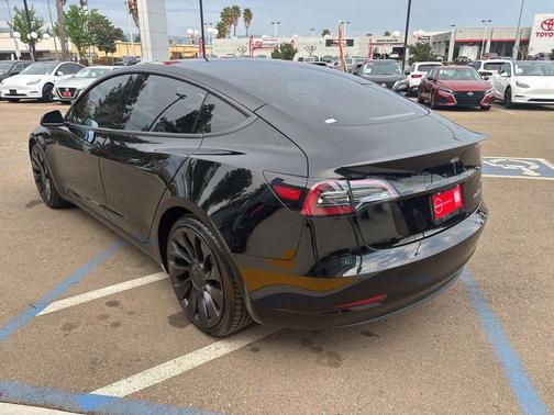 Solid Black 2023 Tesla Model 3 Performance