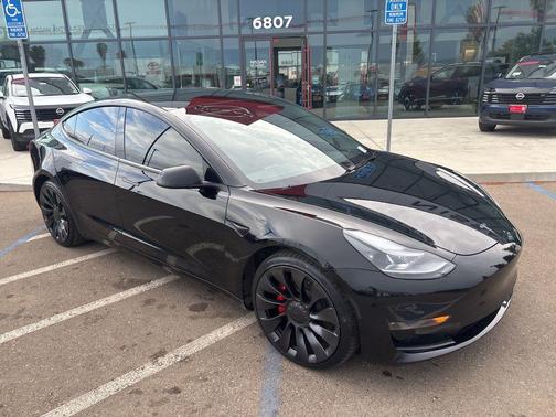 Solid Black 2023 Tesla Model 3 Performance