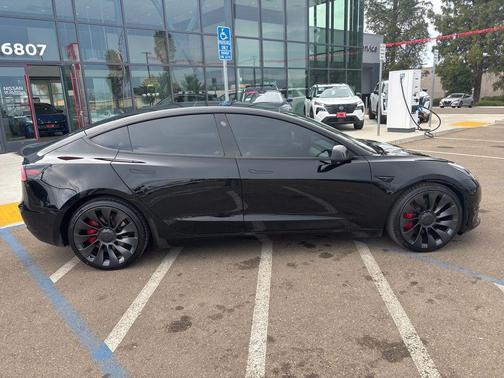 Solid Black 2023 Tesla Model 3 Performance