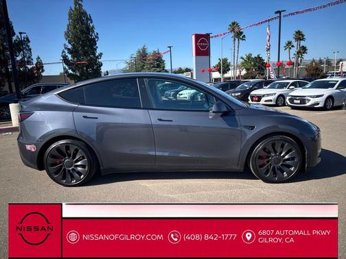 Gray 2023 Tesla Model Y Performance Dual Motor All-Wheel Drive