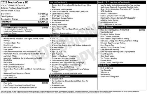 Predawn Gray Mica 2023 Toyota Camry SE