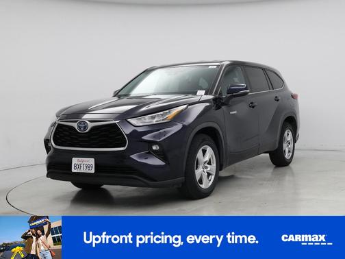 Blue 2020 Toyota Highlander Hybrid LE