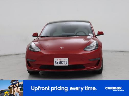 Red 2021 Tesla Model 3 Standard Range Plus