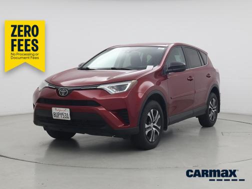 Red 2018 Toyota RAV4 LE