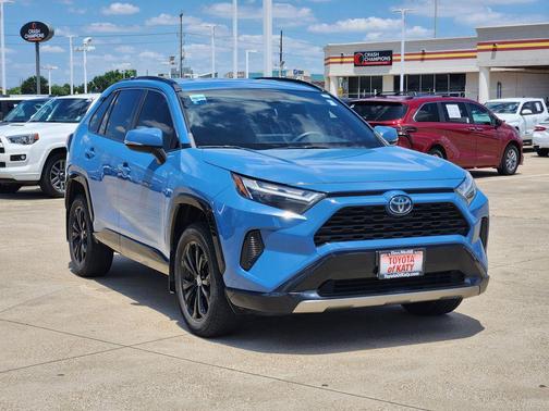 Cavalry Blue 2022 Toyota RAV4 Hybrid SE