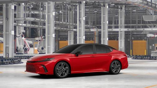 Supersonic Red with Midnight Black Metallic roof 2026 Toyota Camry XSE