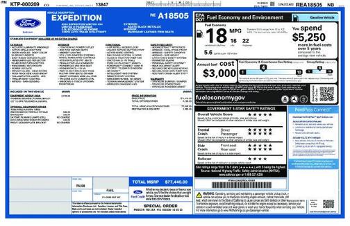 Black Metallic 2024 Ford Expedition Limited