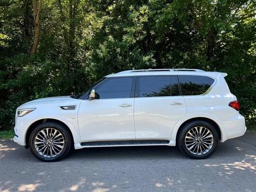 Moonstone White 2019 INFINITI QX80 Luxe