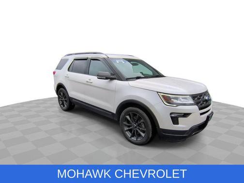 White Platinum Metallic Tri-Coat 2019 Ford Explorer XLT