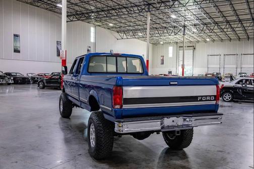 Blue 1994 Ford F-350 XLT Crew Cab