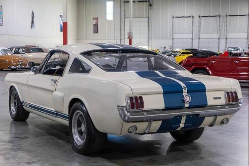 Wimbledon White with Guardsman Blue Stripes 1966 Ford Mustang Base