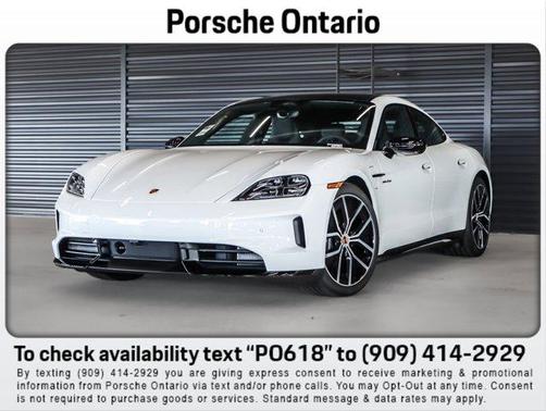 White 2026 Porsche Taycan Black Edition