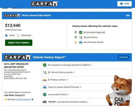 2016 Jeep Wrangler Unlimited Sport